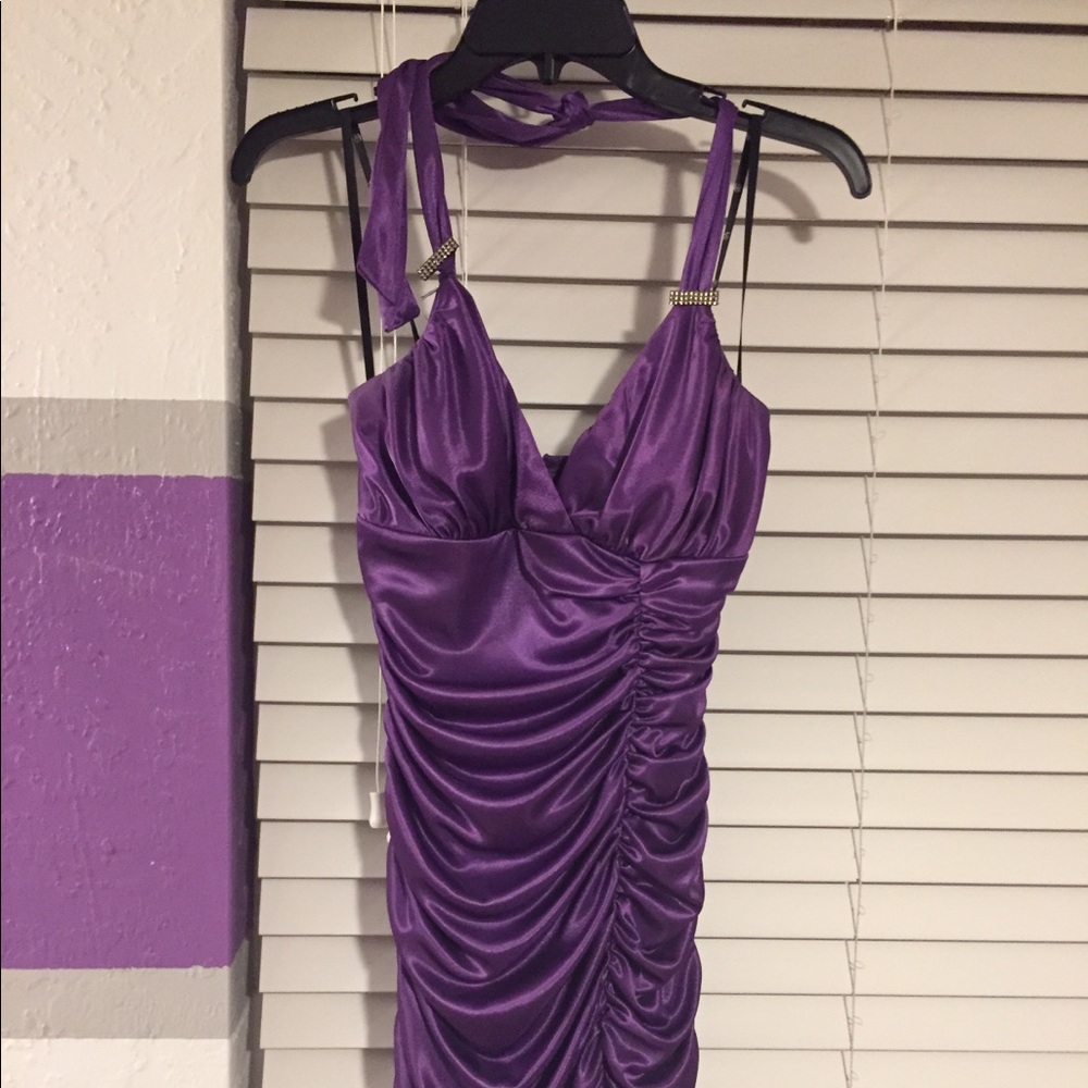 purple mini dress